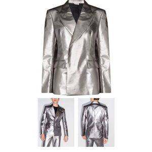 Comme des Garcons Metallic Silver Blazer